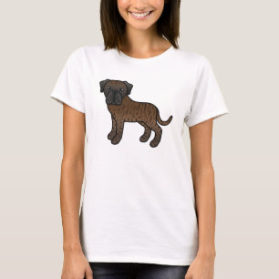 Camiseta Lindo perro mastín inglés antiguo atigrado de dibu
