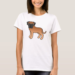 Camiseta Lindo perro Mastín Inglés Antiguo color albaricoqu
