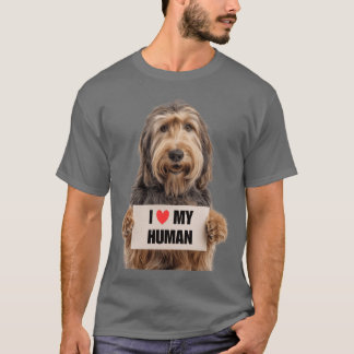 Camiseta Lindo perro Otterhound con cartel Me encanta mi hu