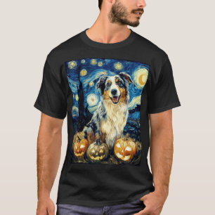 Camiseta Lindo perro pastor australiano Halloween Jack O La