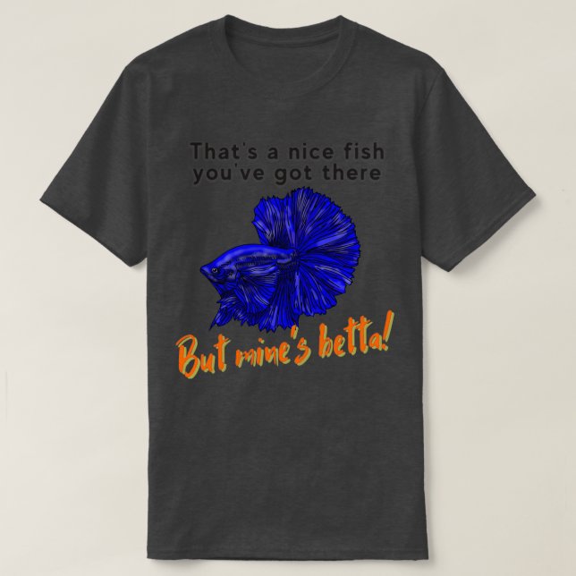 Camiseta Lindo pez betta pun dad chiste humor pescado (Diseño del anverso)