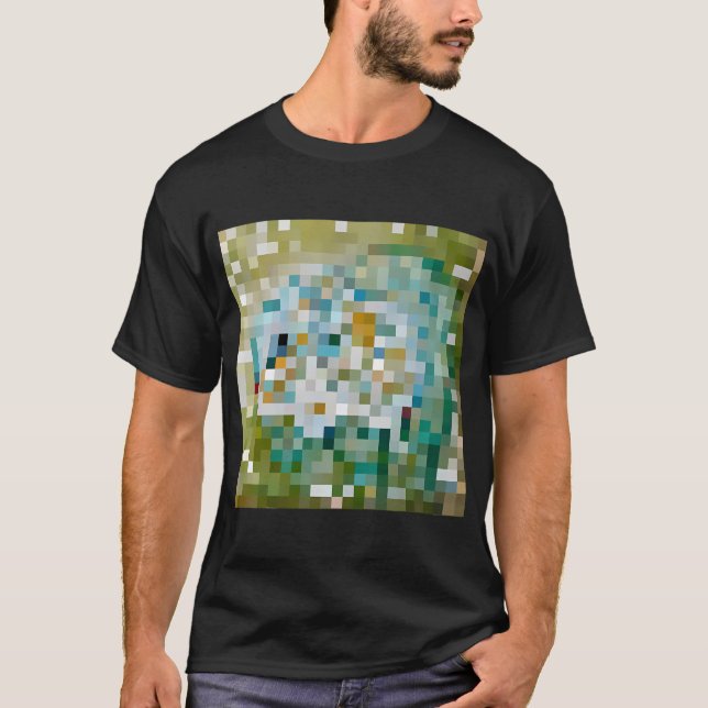 Camiseta Lindo pez pequeño en píxel (Anverso)