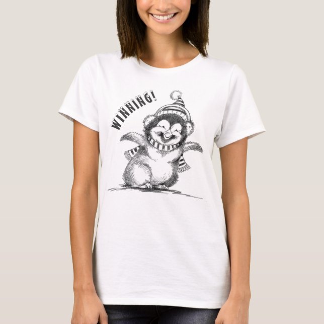 Camiseta Lindo pingüino de Navidad ganando la guerra arance (Anverso)