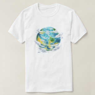 Camiseta Lindo Planeta Tierra de Dibujos Ecoamigable