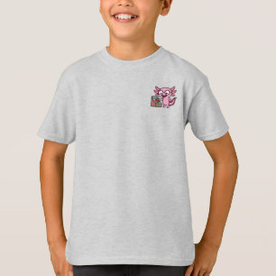 Camiseta Lindo Preguntas de ajolote azteca Oh No botón rojo