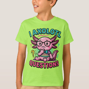 Camiseta Lindo Preguntas de Ajolote nerd azteca con gafas