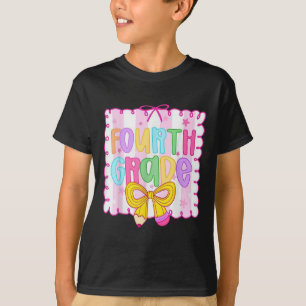 Camiseta Lindo primer día de colegio preppy de cuarto grado