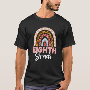 Camiseta Lindo Profesor de Octavo Grado Arcoíris de Leopard