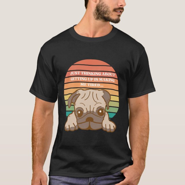 Camiseta Lindo pug bebé dormilón Mamá pug (Anverso)