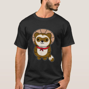 Camiseta Lindo regalo de Tanuki perro mapache japonés Kawai