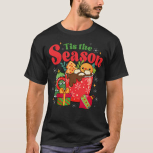 Camiseta Lindo Retro Groovy Es La Temporada Cacao Caliente
