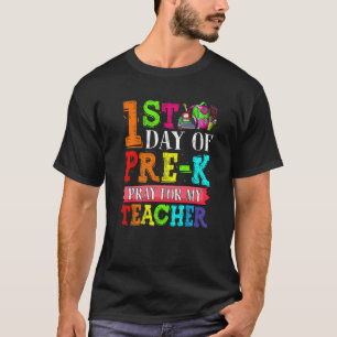 Camiseta Lindo Rezar Por Mi Maestro Primer Día De Pre K