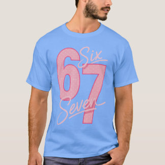 Camiseta Lindo Rosa 67 Seis Siete Divertido Meme Mujeres Ch