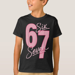 Camiseta Lindo Rosa 67 Seis Siete Divertido Meme Mujeres Ch