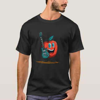 Camiseta Lindo rostro de fruta con disfraz de guitarra eléc