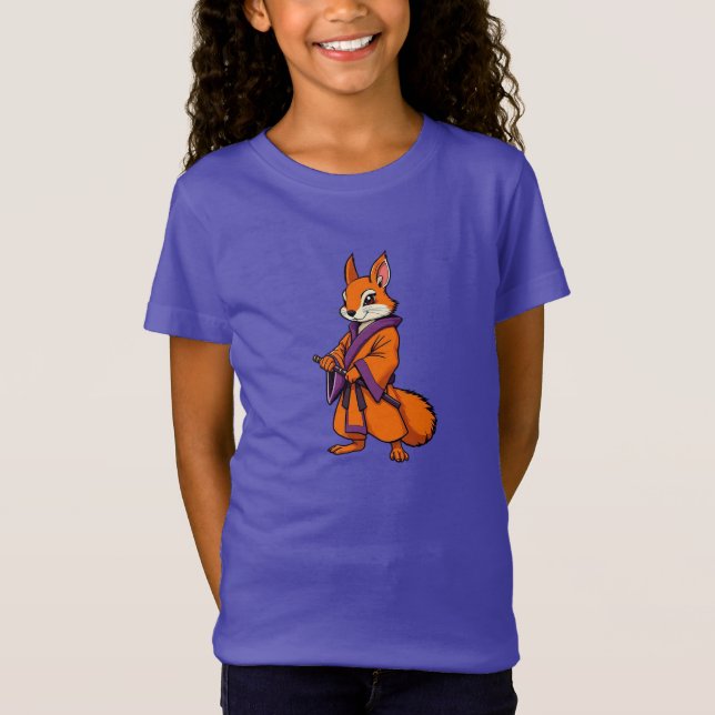 Camiseta Lindo samurái ardilla japonés (Anverso)