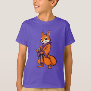 Camiseta Lindo samurái ardilla japonés