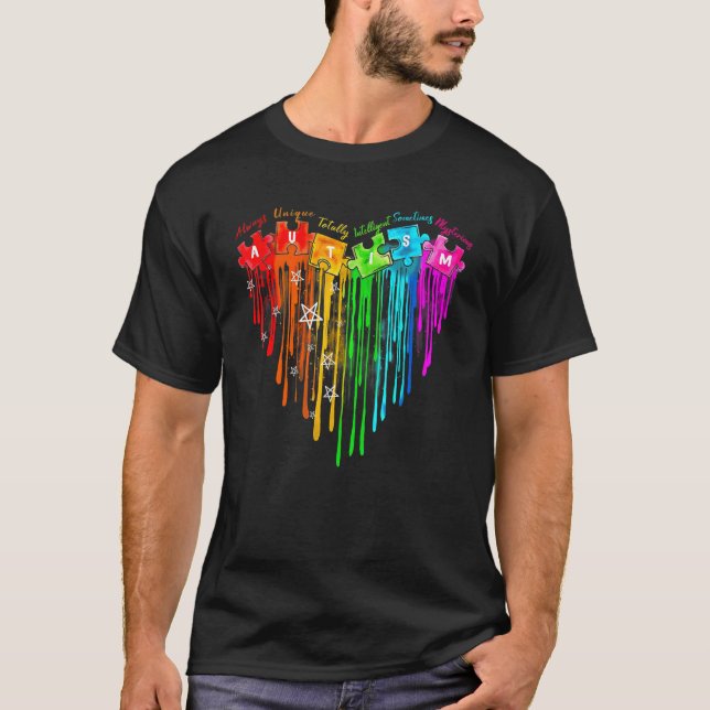 Camiseta Lindo Siempre Único Totalmente Mes de Concientizac (Anverso)