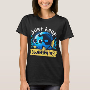 Camiseta lindo sigue nadando
