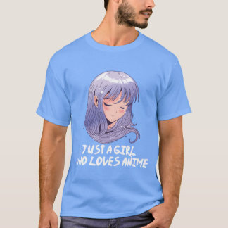 Camiseta Lindo Solo Una Chica Que Ama Anime Japonés Gi