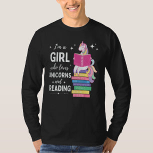 Camiseta Lindo Soy Una Chica Que Ama Los Unicornios y Leer