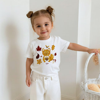 Camiseta Lindo squirrel del bosque con acuarela de bellota