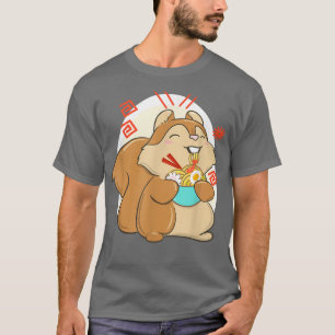 Camiseta Lindo Squirrel Ramen Kawaii Fideos Japoneses