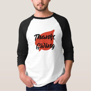 Camiseta Lindo texto de la tipografía del día de gracias en