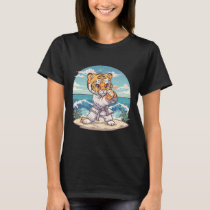 Camiseta Lindo Tigre de Karate Kickboxing Taekwondo Jiu-jit