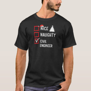 Camiseta Lindo Travieso Ingeniero Civil De Navidad Divertid
