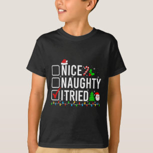 Camiseta Lindo Travieso Intenté Pijama Familiar De Navidad