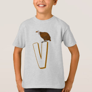 Camiseta Lindo V de Buitre - Niños alfabeto inglés ABCD