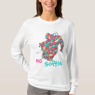 Camiseta lindo y divertido elefante de patchwork de colchas