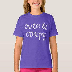 Camiseta Lindo y espeluznante - Texto blanco