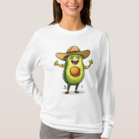 lindo y gracioso aguacate verde cowboy print