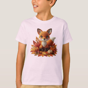 Camiseta Lindo zorro de ganchillo con calabazas – Amigu de