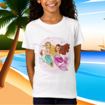 lindos chicas de la sirena playa T-Shirt