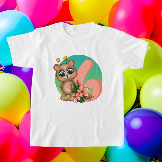Camiseta lindos chicas de seis años de edad osos de cumplea (Subido por el creador)