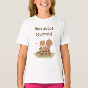 Camiseta Lindos frutos secos sobre ardillas divertidas