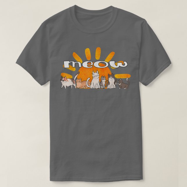 Camiseta lindos gatos  (Diseño del anverso)