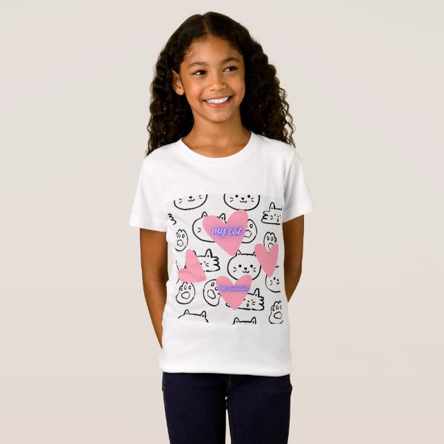 Camiseta lindos gatos (Anverso completo)