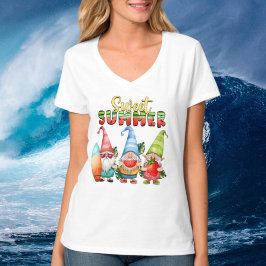 Camiseta lindos gnomos de verano dulce