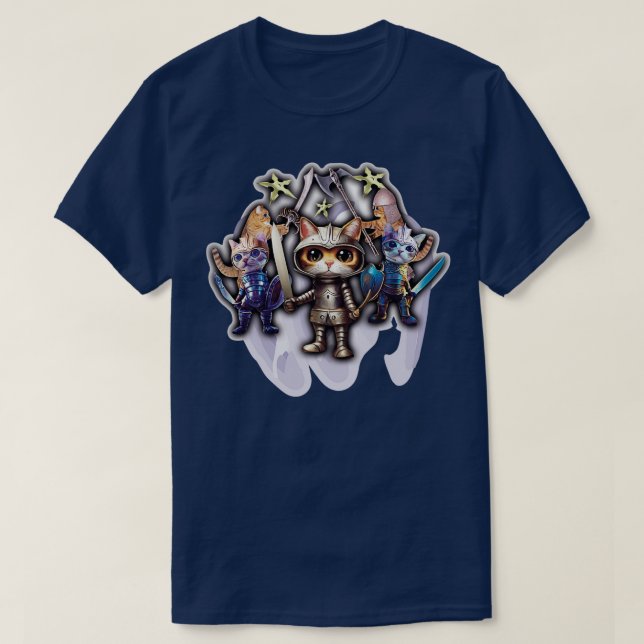 Camiseta lindos y valientes gatos peleándose Classic TShirt (Diseño del anverso)