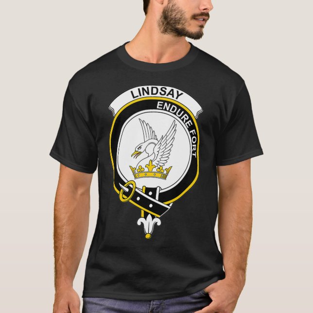 Camiseta Lindsay Escudo de armas de la familia Crest (Anverso)