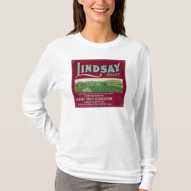 Camiseta Lindsay LabelLindsay anaranjado, CA (Anverso)