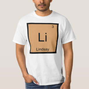 Camiseta Lindsay Nombre Química Elemento Tabla Periódica