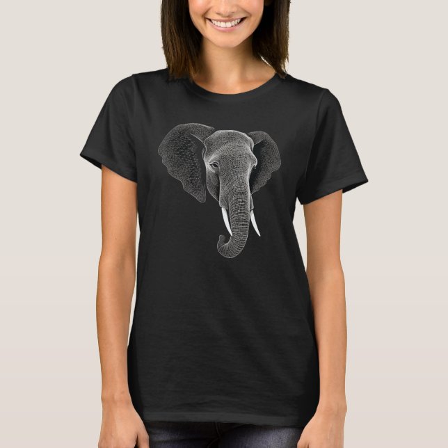 Camiseta Line Art Elephant_2 (Anverso)