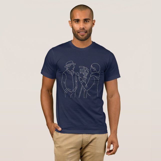 Camiseta Line Art Interview Camera T-Shirt (Anverso completo)