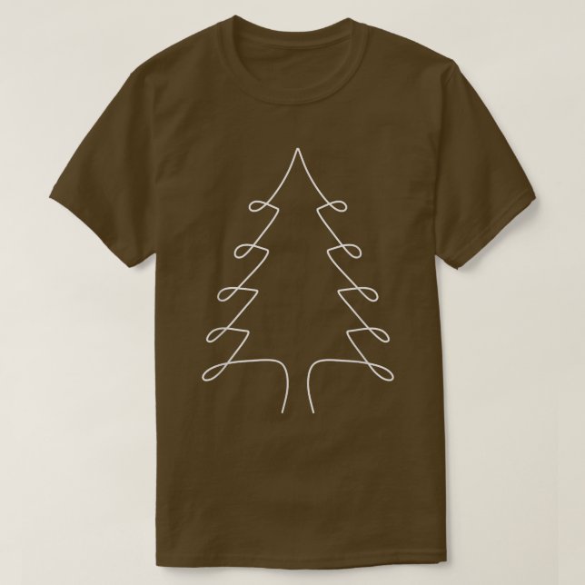 Camiseta LINE ART NAVIDAD TREE Spirit Time Diciembre Vib (Diseño del anverso)