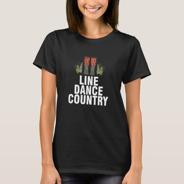 Camiseta Line Dance Country Boots Boots Western Music Flowe (Anverso)